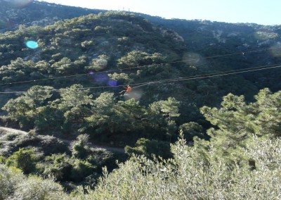 Grosse seilrutsche und wandern in der Sierra de Espadán